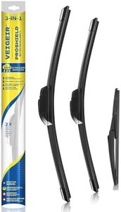 3 Pack Windshield Wiper Blades Compatible with 2018 2019 2020 2021 2022 Jeep Compass Original Factory Quality Front Rear Wipers Blade Set for My Car 24" 18" 10"