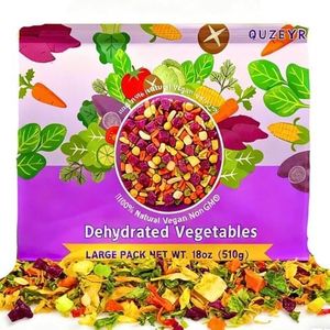 18oz Bulk Pack Dried Dehydrated Vegetables - 12 Mix for Ramen Toppings Purple Sweet Potato, All Natural Dried Vegetable Flakes Soup Blend, Stews, Emergency Food, Camping Food, Soup & Salad Ingredient