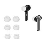 kwmobile 6x Replacement Ear Tips Compatible with Oppo Enco Air/Enco W31 - Silicone Tips for Earphones - White