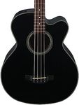 Takamine G Series GB30CE-BLK Jumbo Acoustic Electric Bass Guitar, Venetian Cutaway, Black