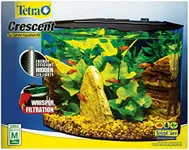 Tetra Crescent aquarium Kit 5 Gallons, Curved-Front Tank With LEDs