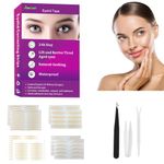 Jeanssar Natural Invisible Single Side Eyelid Tape Stickers(1440Pcs,4styles), Double Eyelid Tape for Hooded Eyes Invisible, Instant Eye Lift Without Surgery, Perfect for Uneven Mono-Eyelids