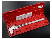 Accusize Industrial Tools 12'' x 0.001 Inch/300mm x 0.02mm Dual Needle Precision Dial Caliper, Inch/Metric, P920-S232