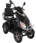Green Power 4 Wheeled Electric Mobility Scooter with Extra Accessories Package: Mobility Scooter Waterproof Cover, Phone Holder, Bottle Holder