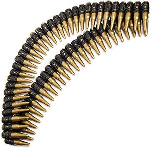 Skeleteen Fake Bullet Army Belt - Plastic Bandolier Military Toy Ammo Costume Accessories Props for Kids and Adults, Gold, One Size