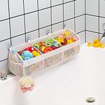 Bath Toy Storage Bag, Bath Toy Hanging Organiser Bag, Bath Toy Mesh Bag, Storage and Sorting of Toys, Ideal for Baths (White)