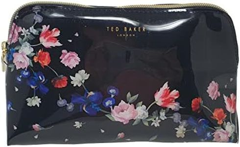 Ted Baker Evalyn Sandalwood Make up Bag in Black PVC, Black, Make Up Bag