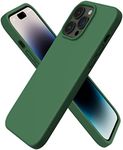 ORNARTO Compatible with iPhone 14 Pro Max Case 6.7, Slim Liquid Silicone 3 Layers Full Covered Soft Gel Rubber Phone Case Protective Cover with Microfiber Lining 6.7 inch-Clover Green