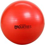 TheraBand Exercise Ball, Professional Series Stability Ball with 55 cm Diameter for Athletes 5'1" to 5'6" Tall, Slow Deflate Fitness Ball for Improved Posture, Balance, Yoga, Pilates, Core, Red