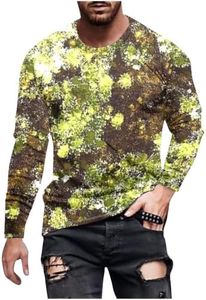 Long Sleeve Shirts for Men Camouflage Hunting Gear Compression Shirt Gym Running Mens Fitness Tactical Vest Biking Football Soccer 02#,Army Green,M