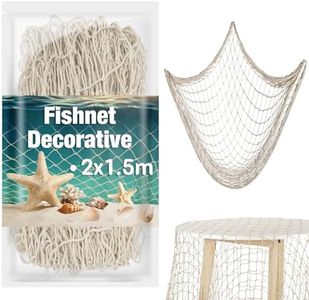 Sukh 1PC Fish Net Decorative - Fish Net Decorations Decorative Netting Nautical Fishnet Table Runner Nets Netting Fishnet Ocean Party Decor Decoration Decorative Fishing Rope Netting Decorations