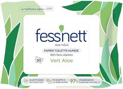 Fess'nett Papier Toilette Humide Aloe Vera, Le paquet de 50 lingettes