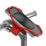 BONE Bike Tie 5 Pro Bike Phone Mount Bicycle Phone Holder for Stem Mounting 4.7" to 7.2", Compatible with iPhone 15 Pro, Pro Max, S23 S24 Ultra, Cycling Mount for Bike, Motorcycle, Road Bicycle, Red