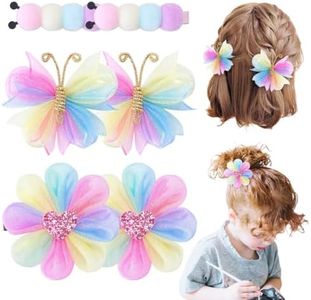 PATPAT® 6Pcs Hair Clips Girls Hair Accessories Butterfly Hair Clips Flower Hair Clips Color Hair Clips Girls Headpieces Hair Styling Hair Clips