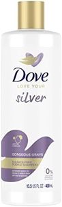 Dove Gorgeous Grays Shampoo lightweight system for hair volume & radiant shine with less brassiness, sulfate free shampoo with biotin complex 400 ml