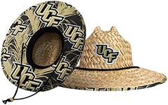 FOCO Men's NCAA College Team Logo Floral Lifeguard Beach Straw Sun Hat