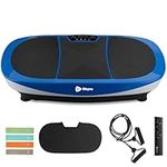 LifePro Rumblex Max 4D Blue Vibration Plate Exercise Machine with Loop Resistance Bands - Full Body Workout Equipment for Home Fitness, Shaping, Training, Recovery, Weight Loss