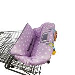 Shopping Cart Cover for Baby boy Girl, Multi-in-1 Cart Covers for Babies, Infant High Chair Cover, Machine Washable, X-Large Grocery cart seat Cushion Cover, Purple dot