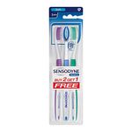 Sensodyne Sensitive Toothbrush for adults,Manual,Multicolor (2+1 Pack)