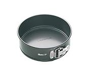 MasterClass KCMCHB63 18 cm Springform Cake Tin with Loose Base and PFOA Non Stick, Robust 1 mm Carbon Steel, 7 Inch Round Pan, Grey