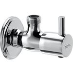 CERA - F2002201 Garnet Quarter Turn Fittings Angle Cock With Wall Flange (Chrome Finish)