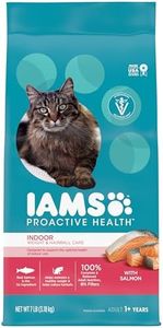 IAMS Proactive Health Adult Indoor Weight & Hairball Care Dry Cat Food with Salmon, 7 lb. Bag