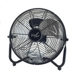 Vie Air 20 Inch Industrial Tilting High Velocity 3 Speed Metal Floor Fan, Black