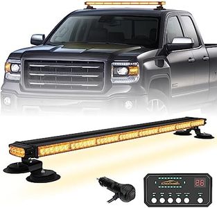 XRIDONSEN 37" 104 LED Roof Strobe Light Bar, Top Amber Lights for Trucks | Rooftop Double Side Beacon Lights Magnetic Mount w/ Controller for Construction Vehicles Tow Plow Trucks Wreckers