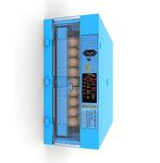 HUMBE&CO- Eggs Incubator, 64 Eggs Transparent Hatching Machine Automatic Intelligent Dual Power Chicken Duck Hatcher, Blue (64 Egg Incubator) best for all size egg