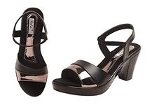 Feel it Leatherite Black Color Wedge For Women's & Girl's (V-491-Black-36)