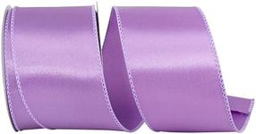 Reliant Ribbon 92575W-120-40F Satin Value Wired Edge Ribbon, 2-1/2 Inch X 10 Yards, Lavender