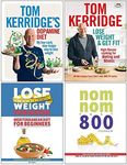 Tom Kerridge's Dopamine Diet [Hardcover], Lose Weight & Get Fit [Hardcover], Mediterranean Diet For Beginners, Nom Nom Fast 800 Cookbook 4 Books Collection Set