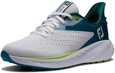 FootJoy Women's FJ Flex XP Golf Shoe, White/Teal, 7.5 Wide