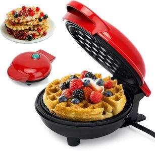 E ETRON Iron Mini Waffle Maker | Portable Electric Non-Stick Waffle Iron | Belgian Waffle Maker Makes 4 Inch Waffles