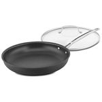 CUISINART 622-30G Chef's Classic Nonstick Hard-Anodized 12-Inch Skillet with Glass Cover, Black