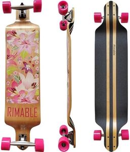 RIMABLE Drop Deck Longboard PINKFLOWER