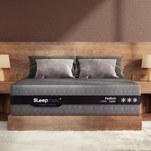 Sleepmax Ergonomic Ultra Long Mattress 16 Inch - Cooling Hybrid Mattress Pressure Relief & Spine Alignment - Recovery-Grade Deep Sleep Bed – 365-Trial, Forever Warranty, Made in USA, 87''x79''