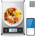 RENPHO Smart Food Scale, Digital Kitchen Scale for Food Ounces and Grams, Coffee Weight Scale with Nutritional Calculator APP for Keto, Macro, Calorie, Weight Loss, Precise Graduation, Stainless Steel