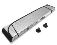 Dhanvine Car Front/Rear Windshield Silver Sunshade Foil Curtain Foldable Car Sunshades Compatible with BMW 3 Series