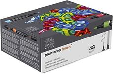 Winsor & Newton, Promarker Brush, Essential Collection, Set of 48, Alcohol Based Dual Tip Markers