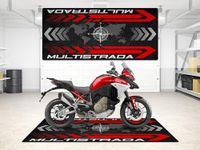 wibeart Parking Mat for MULTISTRADA Motorcycle Models, Display and Pit Mat, Washable Non-Slip Garage and Showroom Floor Mat, Rug (Size 1 : 86.6 x 39.4/220 x 100 cm)
