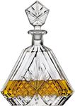 INOVIQUE Prisma Crystal Liquor Decanter Bottle | 750ML | Set of 1 PC | Decanter for Whiskey, Wine, Bourbon and More
