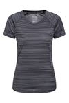 Mountain Warehouse Endurance Womens T-Shirt - IsoCool Ladies Top, UV Protection UPF30+ Tee, Breathable & High Wicking - for Spring Summer, Running, Travelling Dark Grey 12