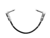 Softline Pro SP PRT 09 Guitar Patch Cable Right Angle 25 cm 1/4 Instrument Cable For Effect Pedals (9 Inch) (Silver Plated Pack of 1)