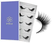 DYSILK Eyelashes Mink Lashes - False Eyelashes Fake Lashes 5 Pairs 6D Lashes Cat Eye Fake Eyelashes Strip Lashes Reusable Faux Mink Eyelashes Lash Extension Kit | Angel 4mm-17mm