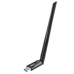 ARVOX AX900 900 Mbps WiFi-6 Wireless Network USB Adapter for Desktop PC with 2.4Ghz/5Ghz High Gain Dual Band 5 Dbi Antenna Wi-Fi, Supports Windows 11/10/8.1/8/7/Xp, Mac Os 10.15 and Earlier