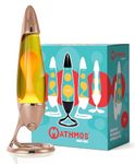 MATHMOS Neo Lava Lamp in Copper, Tested Safe for Kids | Yellow & Orange Lava Lamps with Lower Running Temperature and Integrated Safety Features | Long-Lasting Lava Lamps Hand-Filled in Britain