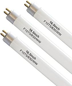 3 Pack 16" F10T5/830/L Fluorescent Light Bulb Replacement for Jasco,Philips,Linear T5 10W 3000K Warm White Bulbs,G5 Miniature Bipin Base