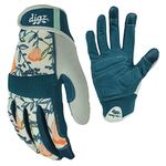 DIGZ 77861-23 High Performance Women's Gardening Gloves, Work Gloves with Touchscreen Compatible Fingertips, Coral Floral Pattern, Medium