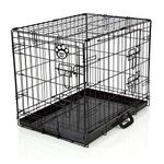 Cozy Pet Dog Cage 24" Black Metal Tray Folding Puppy Crate Cat Carrier Dog Crate DC24B. (We do not ship to the Channel Islands or The Isles of Scilly.)